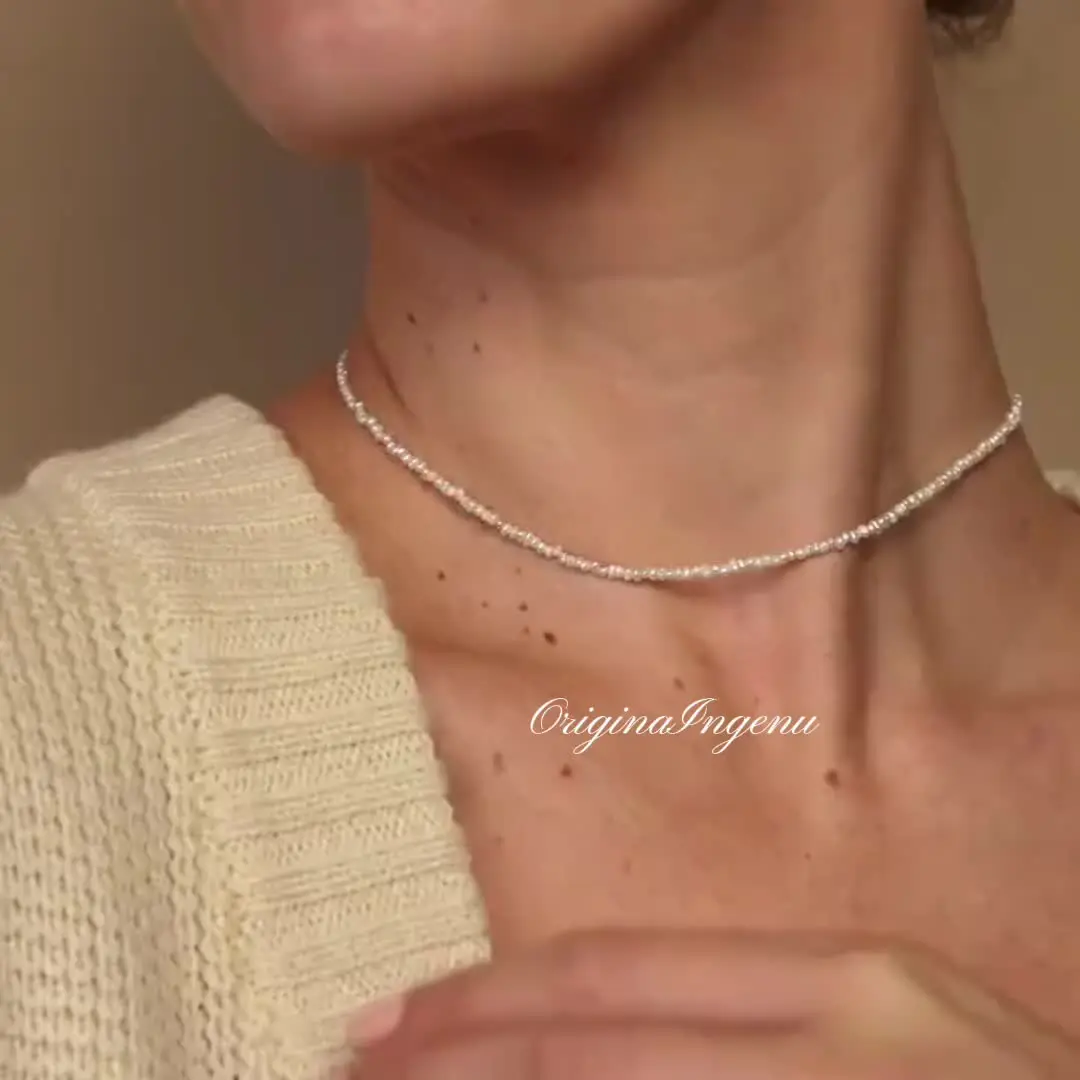 Collana Girocollo Con Perla Singola, Placcata Oro 14K, Impermeabile E Delicata - Regalo Per Donna, Con Estensione