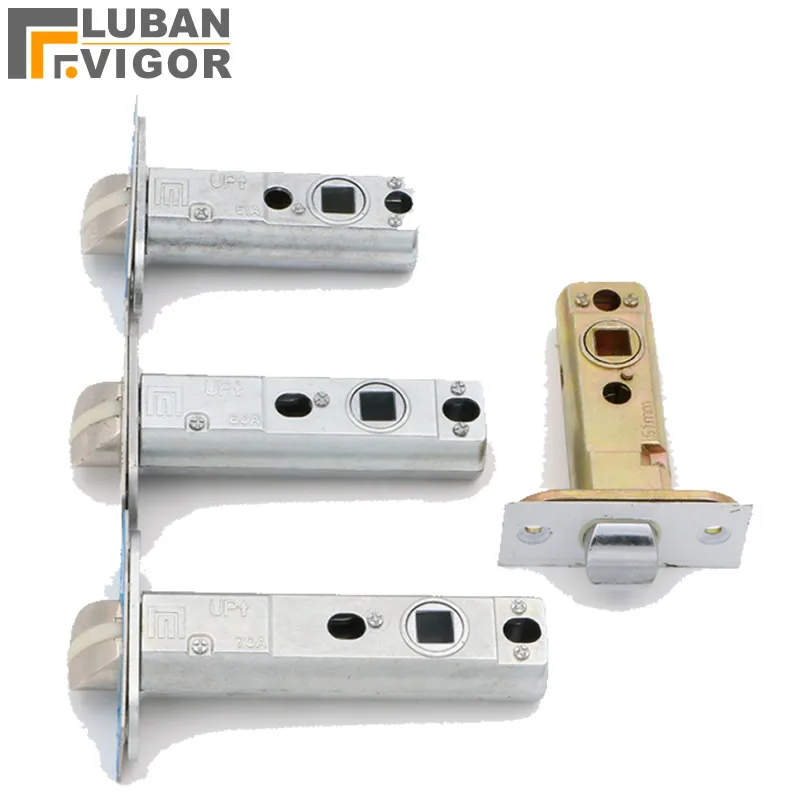 Bathroom alloy single deadbolt lock cylinder Various padding margins Three-bar Single tongue lock body Universal tongue door lock cylinder
