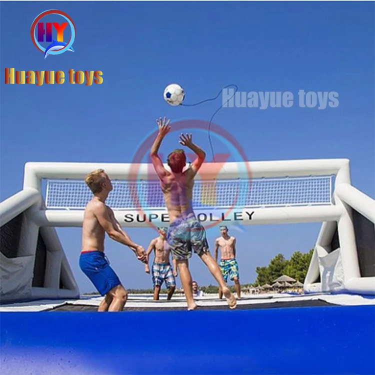 High Quality pvc Big-sized Water Park Sea Ocean Lake Occasions Team Activities Adults Inflatable Volleyball Field