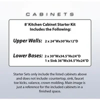 Cabinets Kitchen Starter Sets, Office Kitchenette, Small Home Kitchenette, Apartment Kitchenette Durable, Hardwood Cabinets 2
