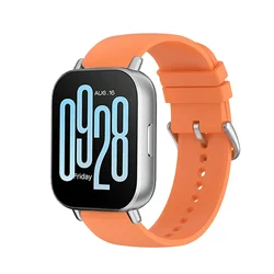 Sports Silicone Strap - 22mm Band Bracelet Wristband Accessory for 20mm (Orange)
