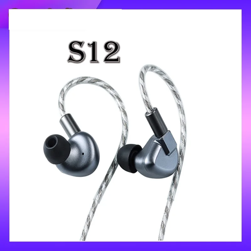 

New S12 |14.8mm Planar Magnetic Driver IEM Hi-Fi Earphones with Silver Plated Monocrystalline Copper Cable 3.5mm Headphones