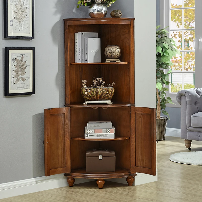 

European style small wine cabinet, living room wall corner cabinet, corner cabinet, storage and storage triangle cabinet