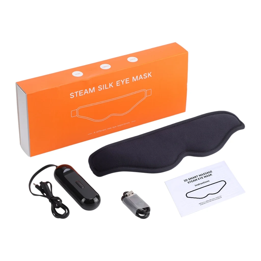 Electric Vibration Eye Massager Heated Eye Mask Wireless Relieve Eye Strain Dark