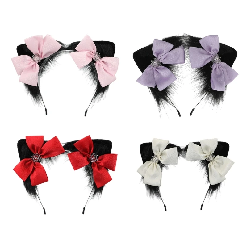 

Children Adult Kitten Ears Headband Make Up Ornaments Festival Party Hair Decors