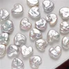 White Heart Shaped Natural Freshwater Baroque Pearl Loose Beaded for Jewelry Making Necklace Earrings 2A 3A 4A Quality 담수진주 4