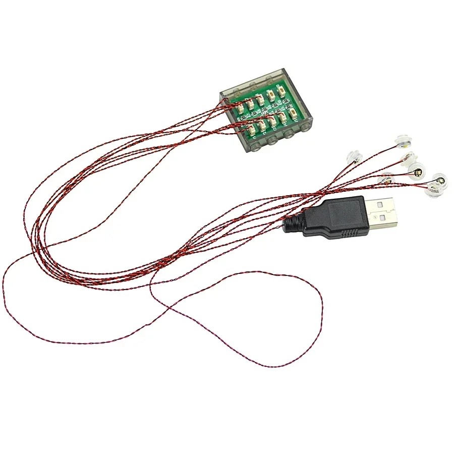 MOC 라운드 0.8Pin LED 플래시 라이트 빌딩 블록 핀 스트립 라인 램프 DIY 가로등 도시 전기 발광 벽돌 장난감