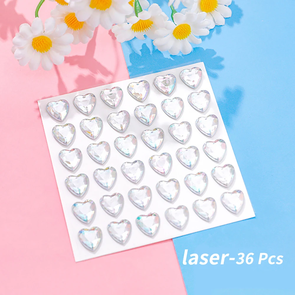 Pearl Love Heart Rhinestone Sticker DIY Self-adhesive Gemstone Stickers  Stage Temporary Tattoo Waterproof Festival Art Stickers - AliExpress