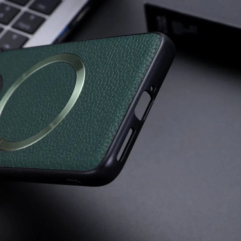 Magnetic PU Leather Lichee Pattern Anti-Slip Ultra Thin Case Cover