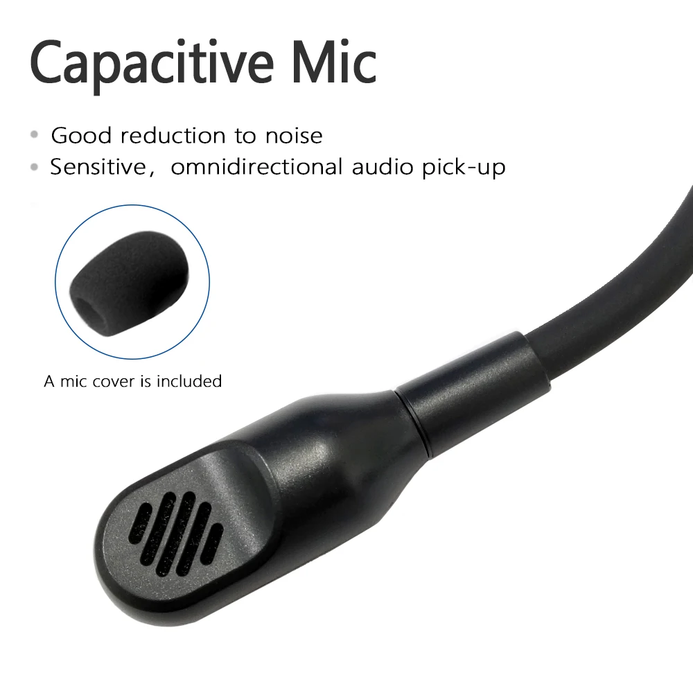 3.5MM Detachable Gaming Headset Microphone Gaming Headphone Repair Accessory Mic for Razer Barracuda X Wireless Multi-Platform