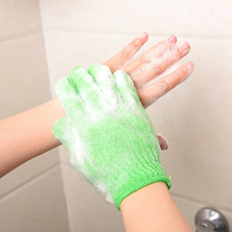1/2pcs Bath Gloves Bath Rubbing Towel Double Sided Exfoliating Body Scrubs Bath Accessories Bathroom Shower Tools