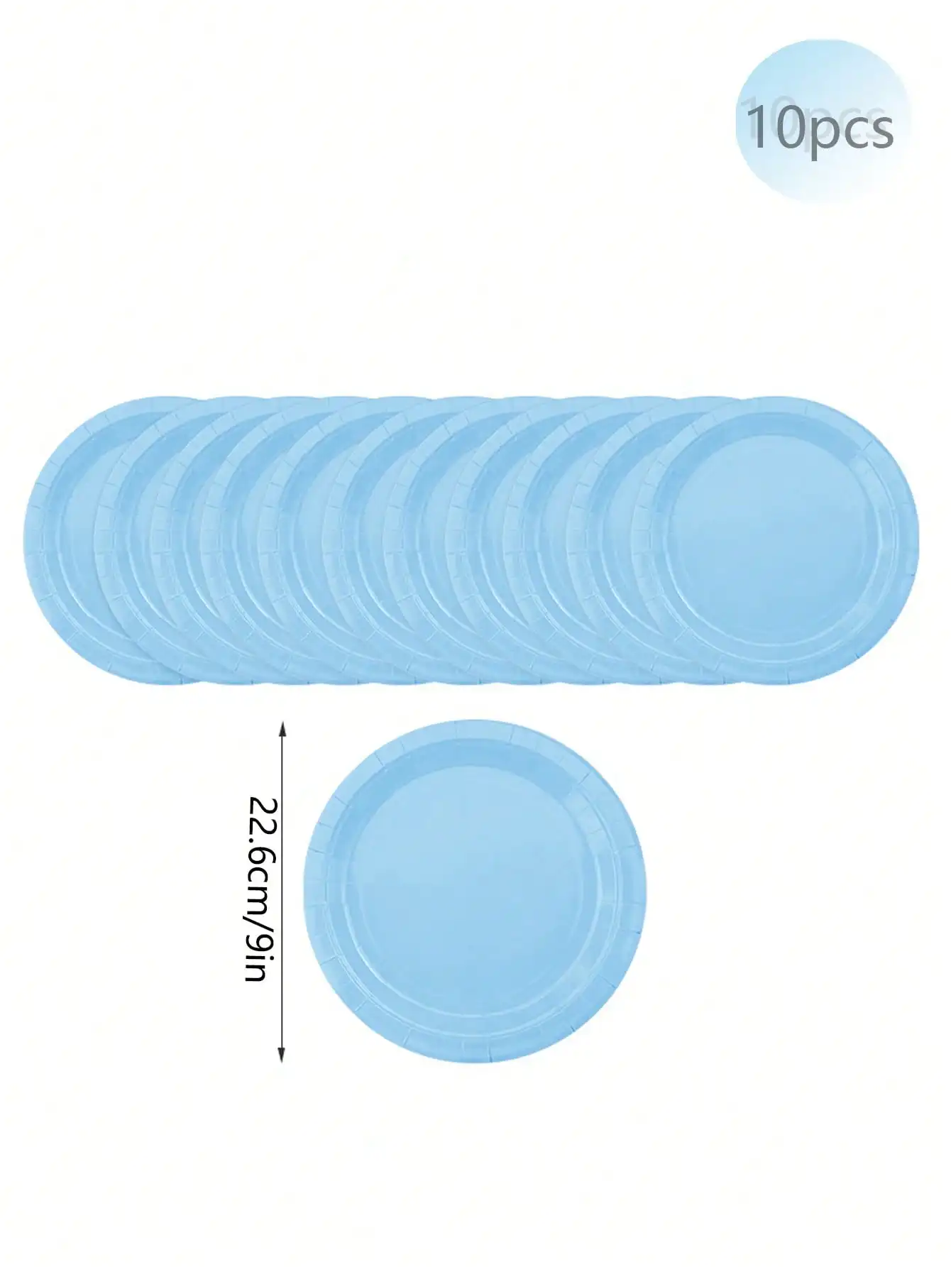Sky Blue Party Supplies Set - Disposable Plates Spoons Forks Knives