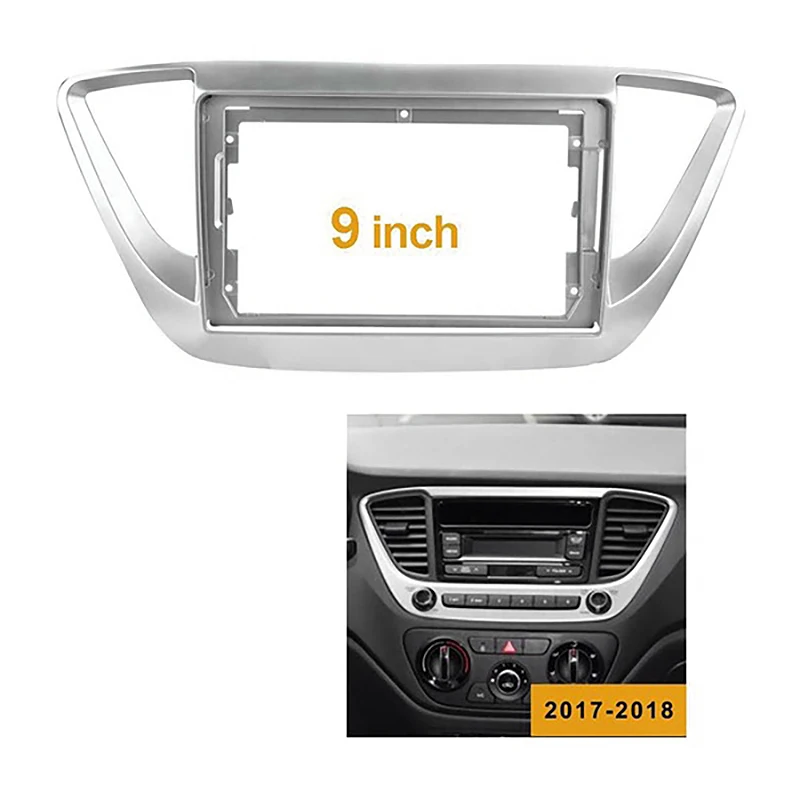  ֶ󸮽 2 Accent Verna 2017-2018  2Din 9 ġ ī ׷  DVD г Facia Frame Trim