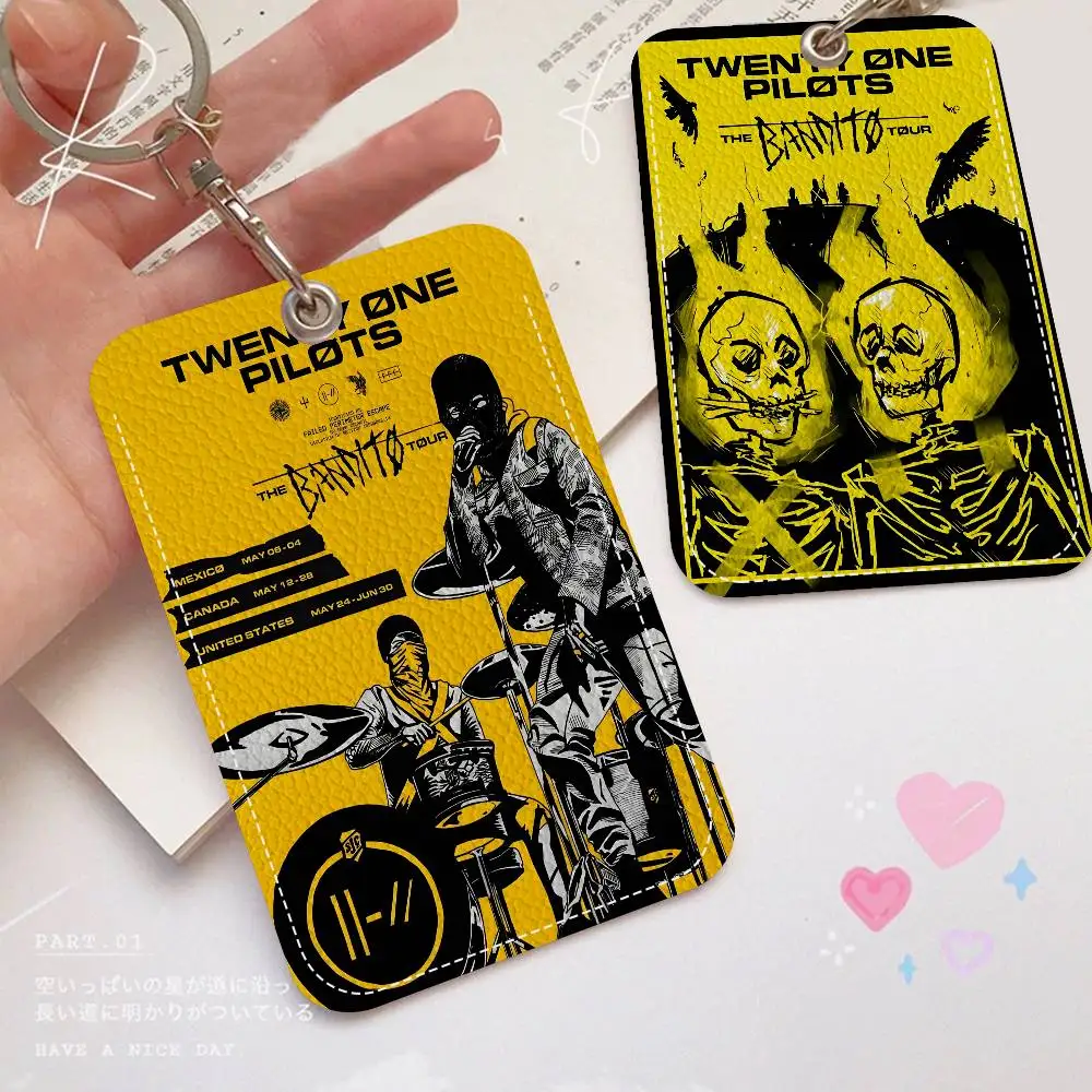 T-Twenty O-One P-Pilots 사무용품 남녀 신용카드 열쇠고리 학생증 ID 카드 홀더 자격증 홀더 카드