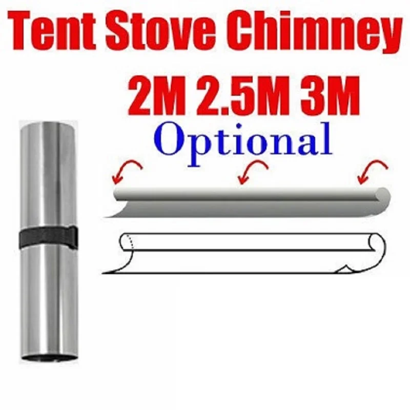 Rollable DIY Titanium Chimney Stove Flue Pipe Replacement for Outdoor  Camping Wood Tent Stove Accessories - AliExpress
