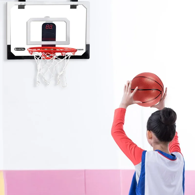 Kids Mini Basketball Hoop With Electronic Scoreboard Ball Sport Backboard Outdoor Indoor Excersise Accessory Funny Game Toys view 3