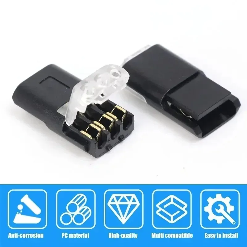 Waterproof Automotive Electrical Connector – 3-Pin Plug for Car Wire Cable and Strip Terminal Connections