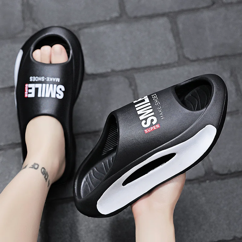 Papuče pre mužov Protišmykové sandále s hrubou podrážkou Vankúš s otvorenou špičkou Plážové papuče pre letné papuče do interiéru vonku_voghion.com