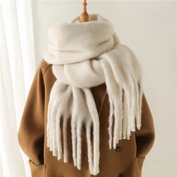 Women's Cashmere Warm Winter Scarf with Tassels (WT77-1)
