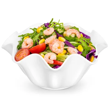 Large White Porcelain Ceramic Soup Bowl 1