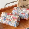 Cartoon Animals Pattern Makeup Quilted Bag Women Portable Tote Lipstick Cosmetic Storage Handbag Ladies Vintage Zipper Pouch Bag 4