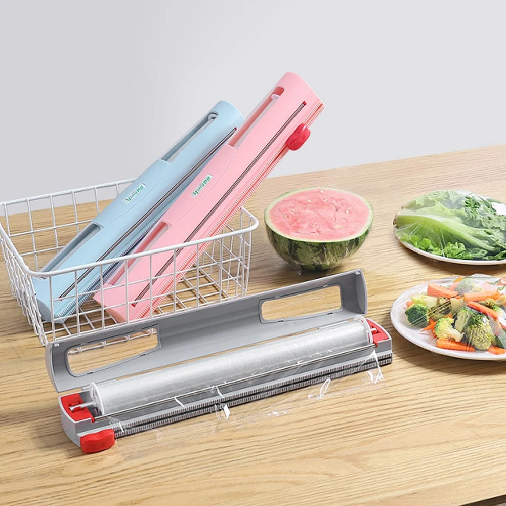 BONOOD Kitchen products Food Wrap Dispenser Cutter Foil Cling Film