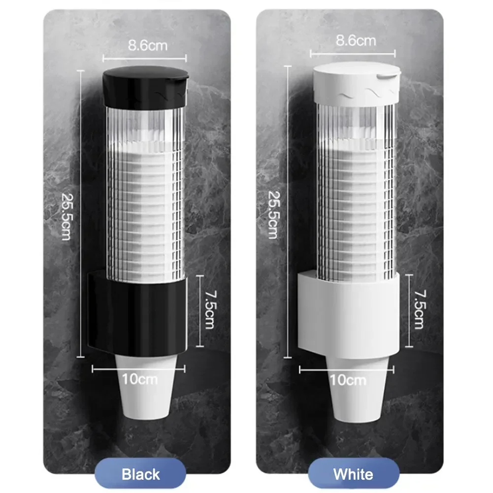 Cup dispenser Plastic Cup Holder Wall Mounted Automatic Storage Rack Cups Container Disposable Cups Holder fixes for cover