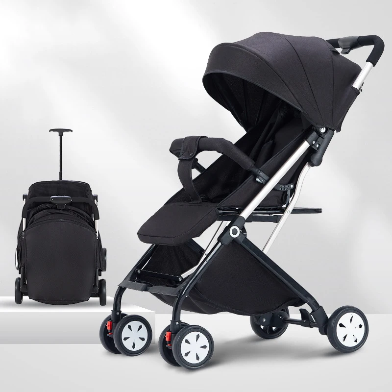 Baby Stroller Newborn Carriage Can Sit Lie One-click Folding Pushchair Portable Infant Travel Stroller For 0-3 years old
