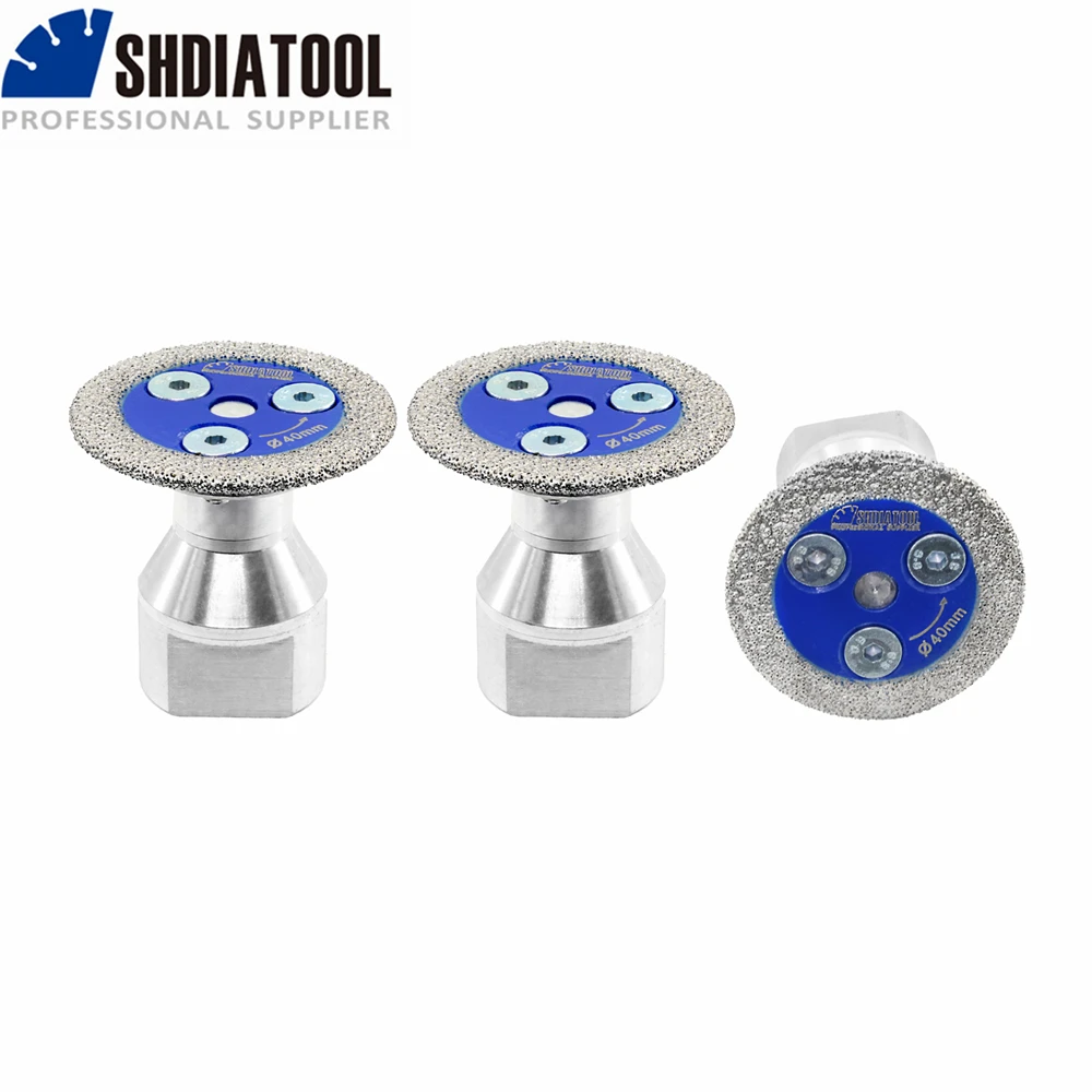 

SHDIATOOL 3pcs Diamond Vacuum Brazed Engraving Saw Caving Blade Removable M14 58 Flange Mini Grinding Disc Concrete Ceramic Tile