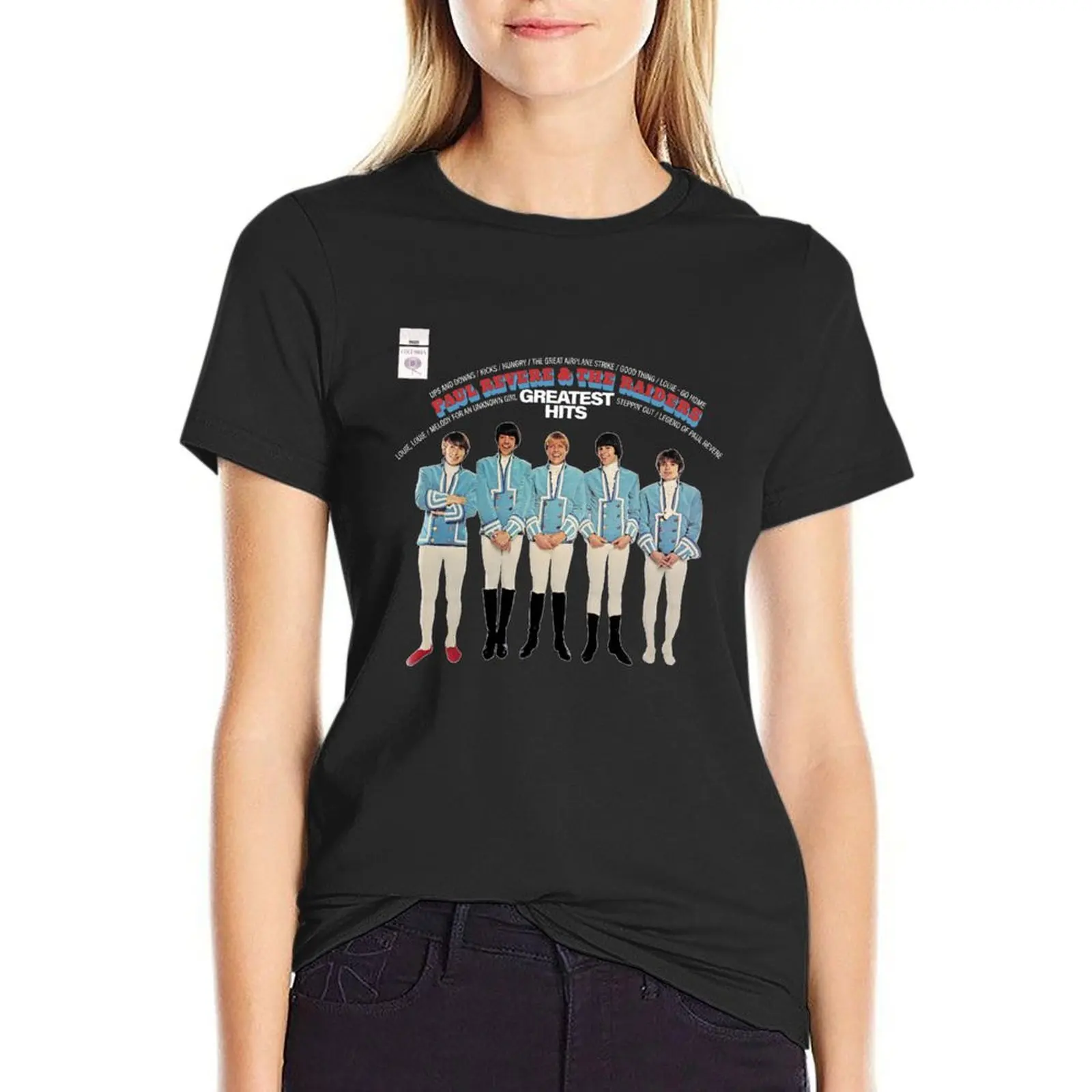 Paul Revere &Amp; The Ráídérs Greatest Hits T-Shirt aesthetic clothes plus size tops western t shirts for Women