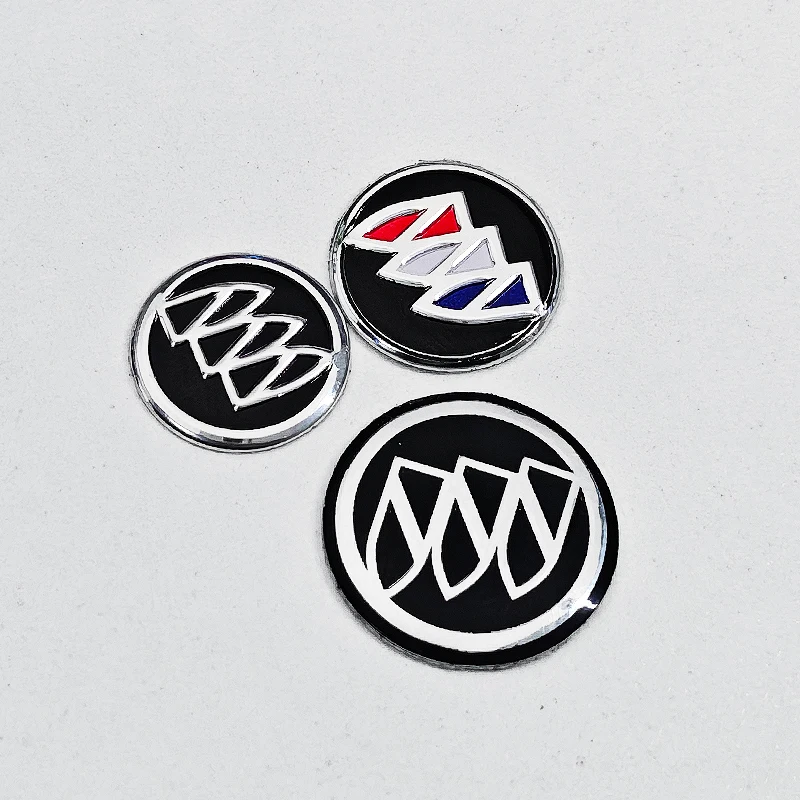 13mm/14mm/17mm 알루미늄 엠블럼 심볼 로고 스티커 자동차 키 리모컨 케이스 뷰익 라크로스 리갈 베라노 엑셀 GT XT 엔비전용