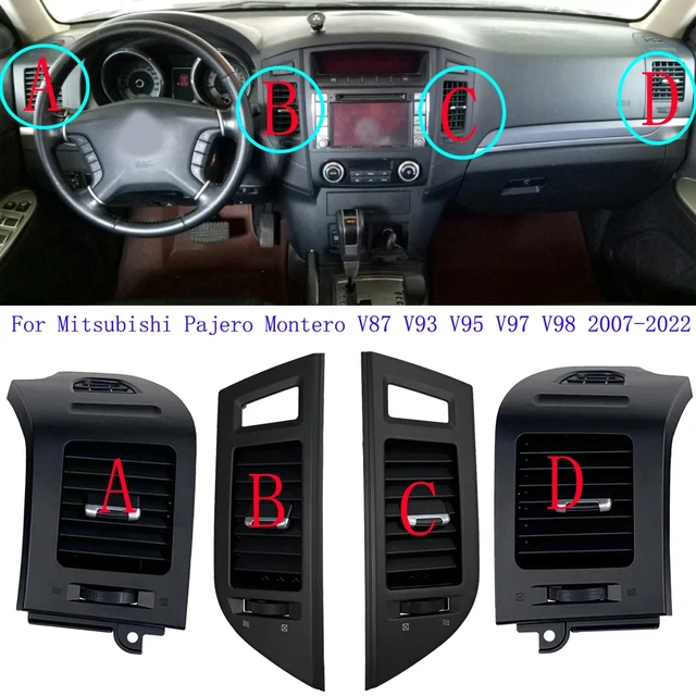Sortie d'aération interne pour Mitsubishi Pajero Montero, climatiseur A/C, panneau de sortie d'air, V87, V93, V95, V97, V98, 2007-2022 1