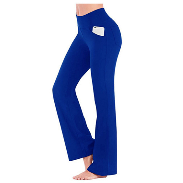 Straight Flare Pants High Waist Casual Women Clothes Yoga Pant Elastic Solid Basics Trouser 2024 Slim Ankle-Length Pants Simple