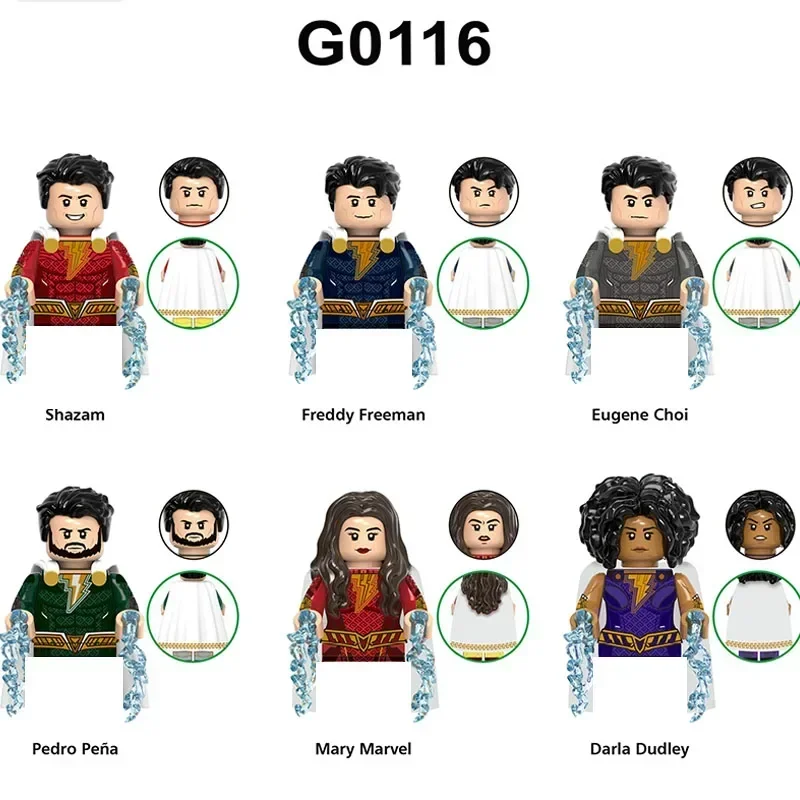

G0116 GH0121 Superhero Dara Dudley Shazam The Avengers Bricks Cartoon Character building block Educational Toy Birthday Present