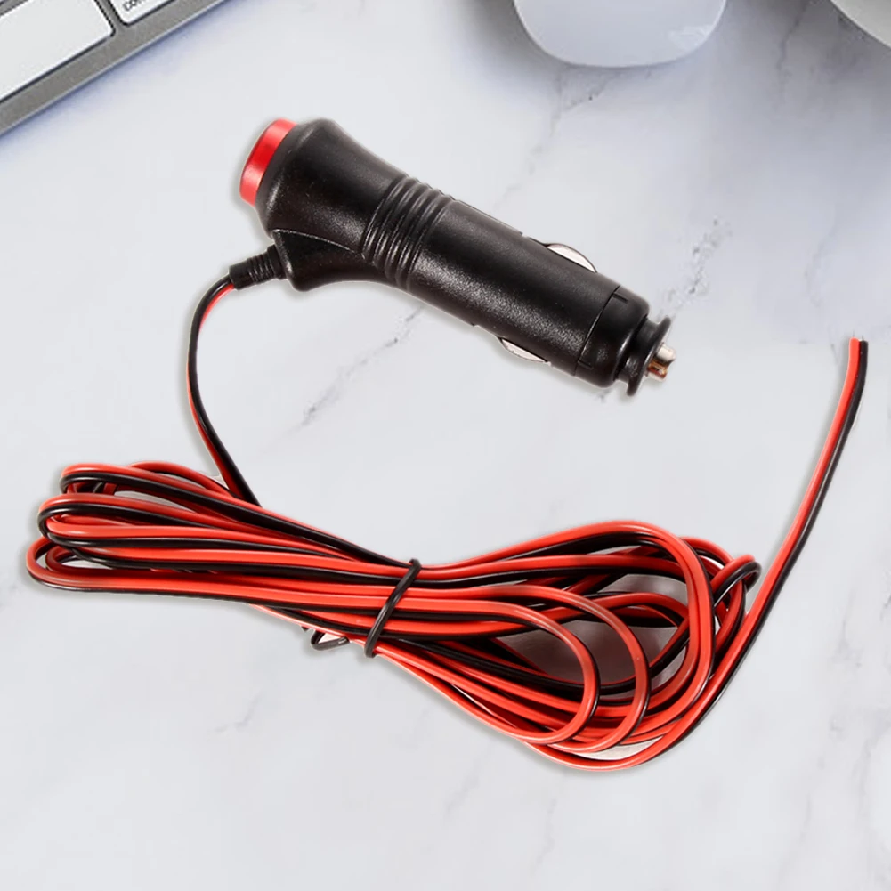 12V 24V Male Car Cigarette Lighter Socket Plug Connector On Off Switch 3M