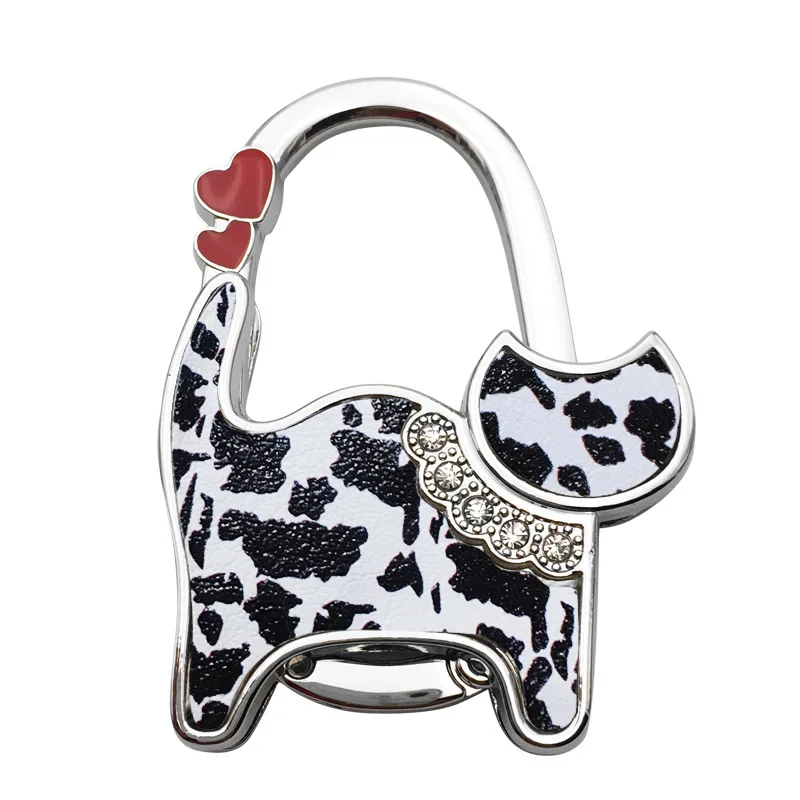 

50pcs Table Cat Foldable Purse Bag Rhinestone Hanger Handbag Hook Holder Multicolor Birthday Christmas Gift Party Favor