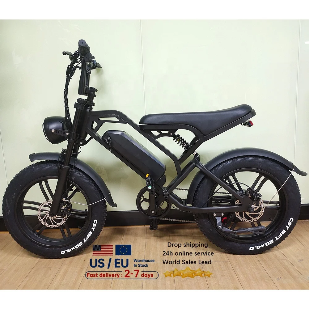 V20 Ebike Upgrade Fat Tire Mountain Off-Road Ebike Sport Electric E Bike City Bicicletta Elettrica 250W E-Bike V20 Fatbike Europa