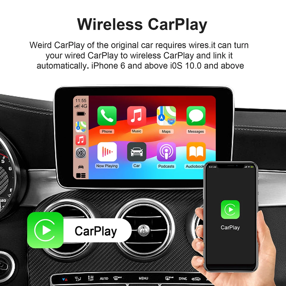 New Android 13 CarPlay AI Box Adapter Wireless CarPlay Android