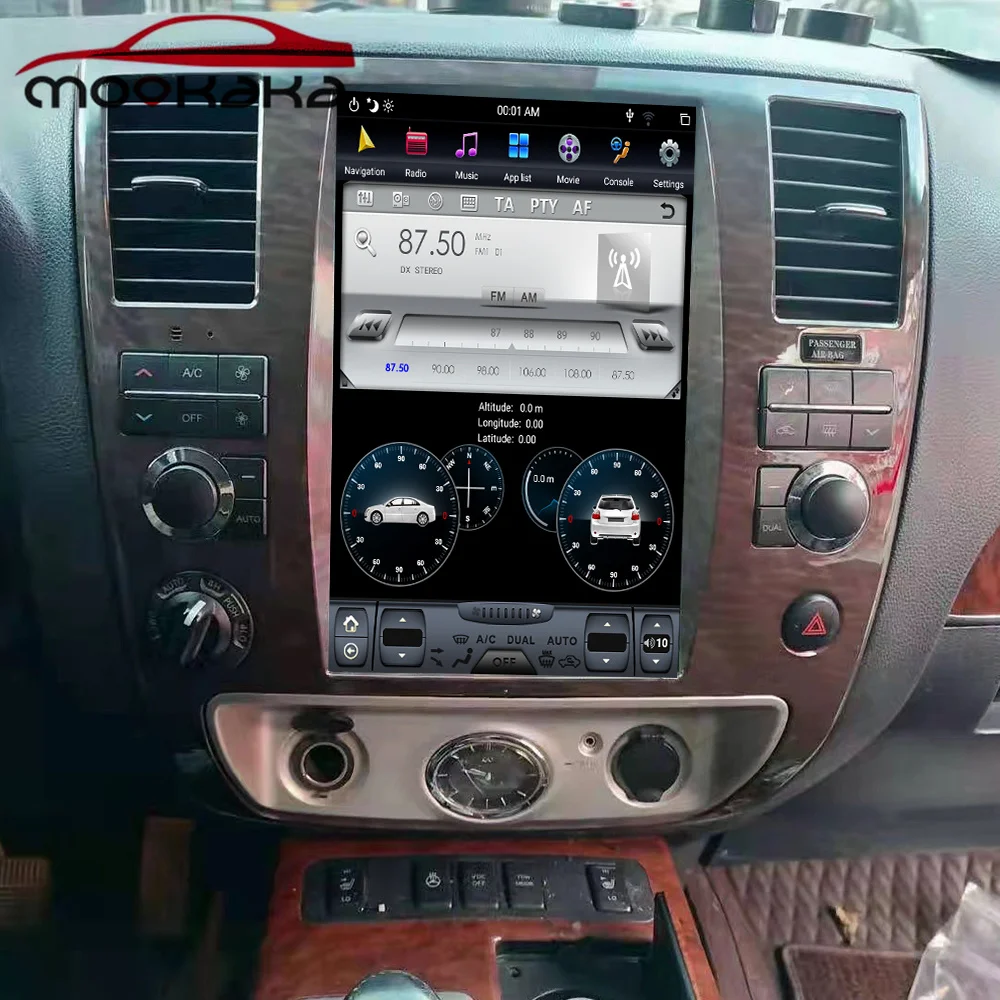 

Android 9 For Nissan Pathfinder 2010 64G Brown Car Radio Multimedia Player Tesla Style Auto Stereo Head Unit GPS Navigation DSP