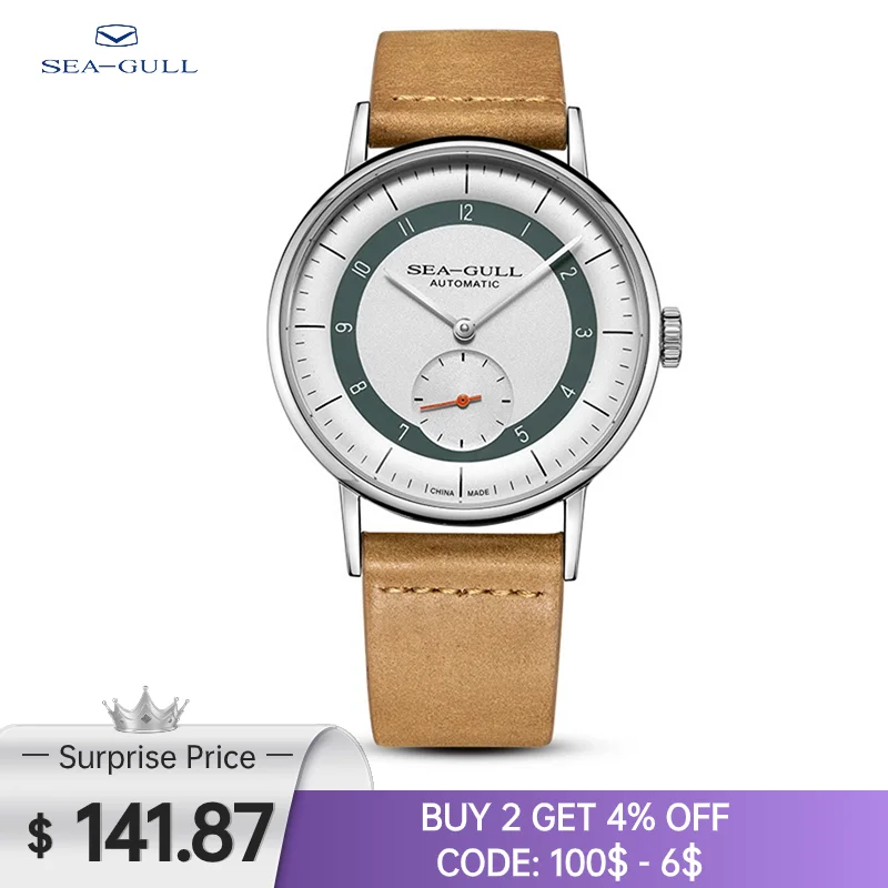 2023 New Seagull Men Watch Cinturino Meccanico Automatico Orologio Da Polso Da Uomo Casual In Vetro Zaffiro Impermeabile Muslimb