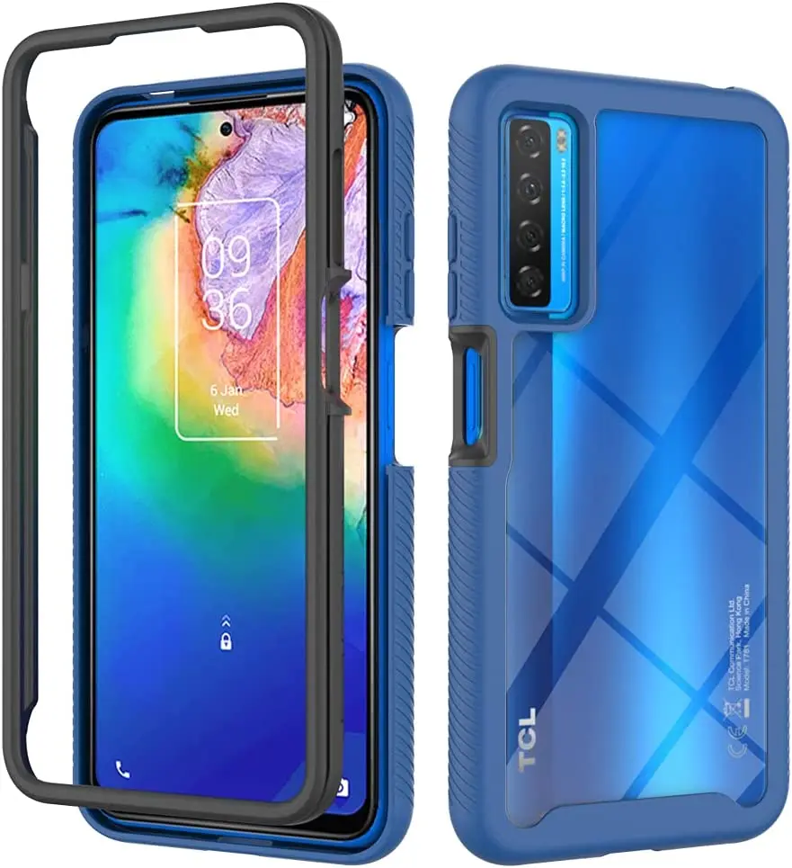 Heavy Duty Clear Full-Body Shockproof Rubber Bumper Protective Case Cover