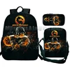 3pcs Mortal Kombat Backpack Students Boys Girls Cartoon School Bags Children Anime Bagpacks Kids Rucksack Unisex Travel Knapsack 5