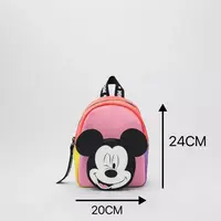 2023 New Children's Bag  Disney Donald Duck Mickey Mouse Cartoon Print Kids' Backpack Nylon Skin Contrasting Colors Schoolbags 3