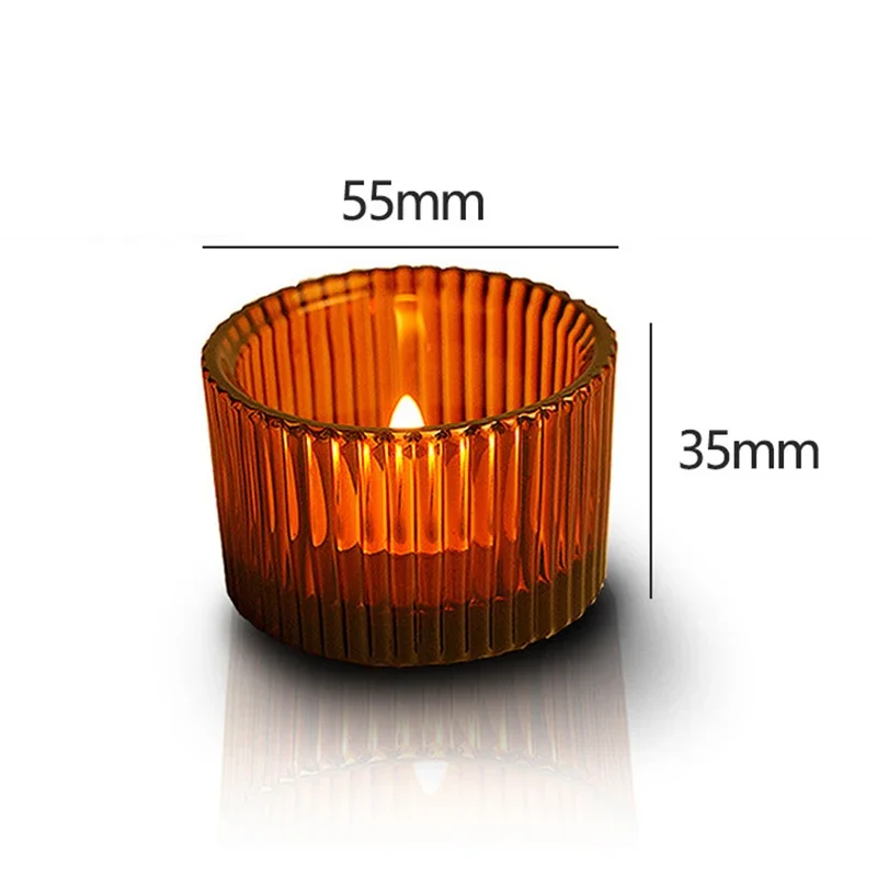Pack of 10 Glass Tea Light Candle Holder for Table Decor Home Decor Church Housewarming Gifts candle holders