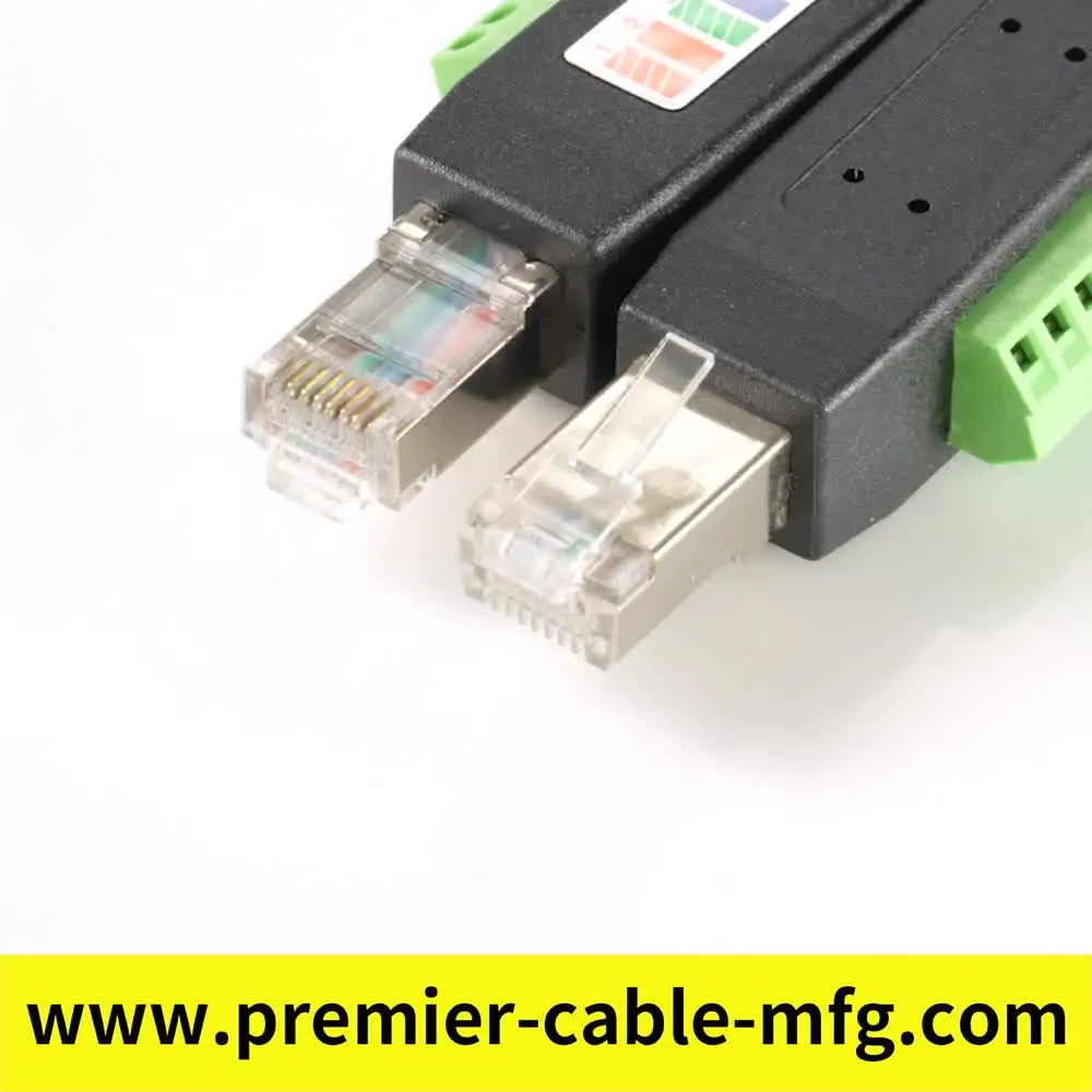 PENGLIN 5 pezzi RJ45 maschio a 8 pin morsettiera adattatore per Cat7 Cat6 Cat5 Ethernet Extender CCTV Digital Internet, connettore RJ45 a 8 pin Ethernet