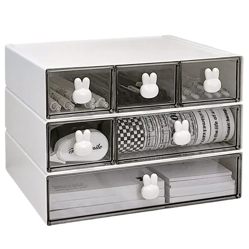 Rabbit Handle Combination Drawer Box Student Desktop Stationery ...