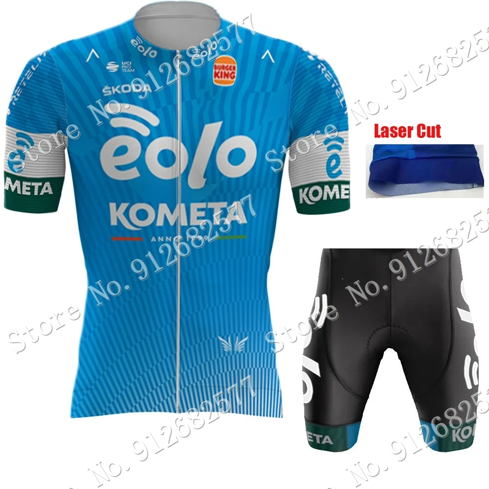 Team Eolo Kometa 2023 maglia da ciclismo Set polsino taglio Laser