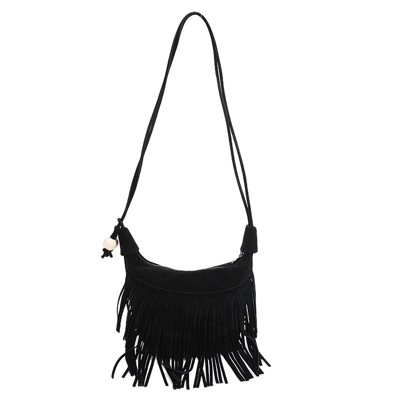2025 New Fashion Fringe Women's Shoulder Bag Retro Simple Crossbody Handbag