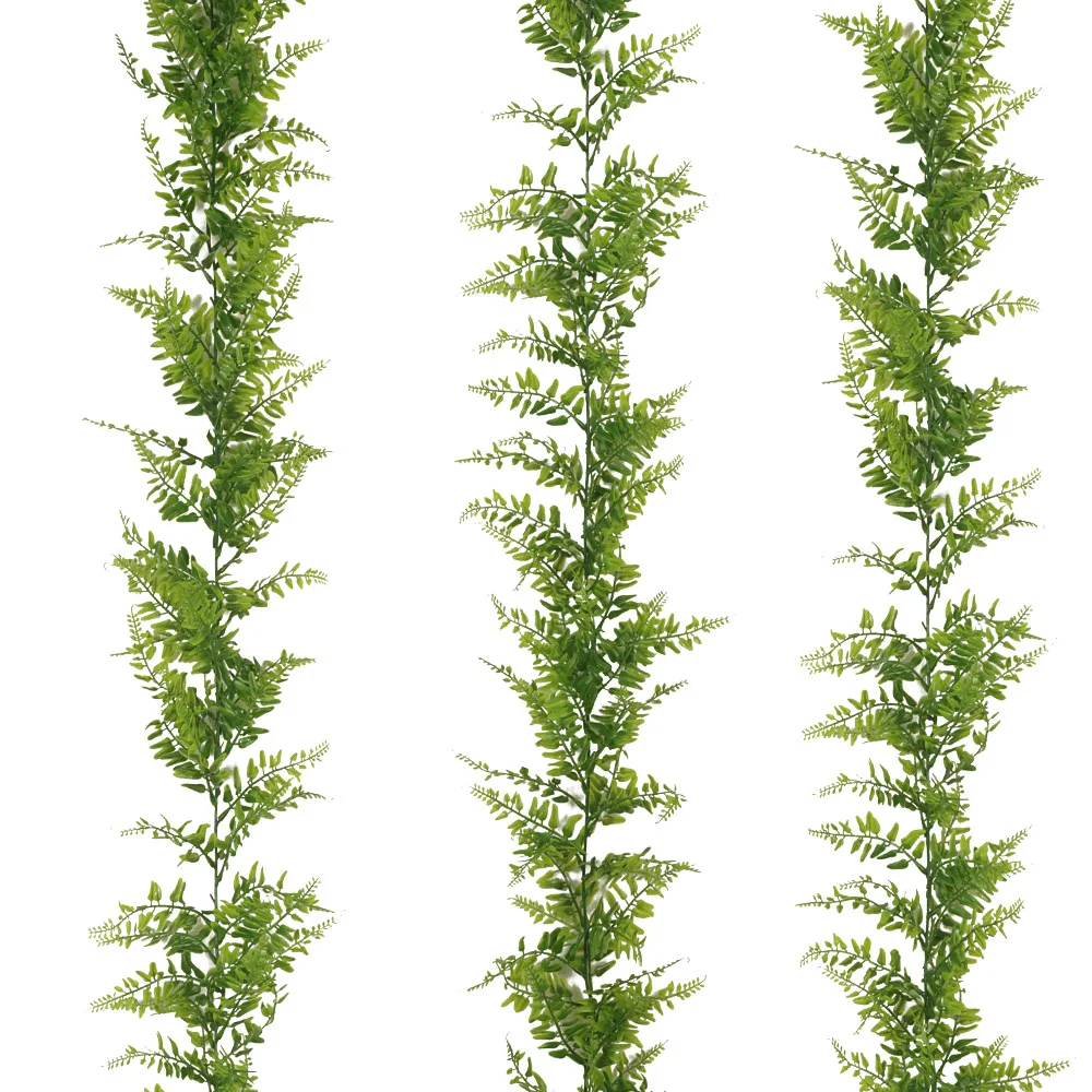 

180cm Persian fern Leaves Vines Room Decor Hanging Artificial Plant Plastic Leaf Grass Wedding Party Wall Balcony Decoration