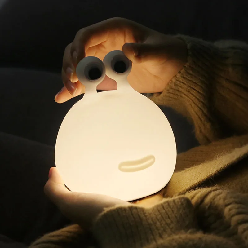 

Silicone Cartoon Slug LED Night Light USB Rechargeable Dimmable Timing Off Night Lamp for Children Bedroom Home Decor Kids Gift